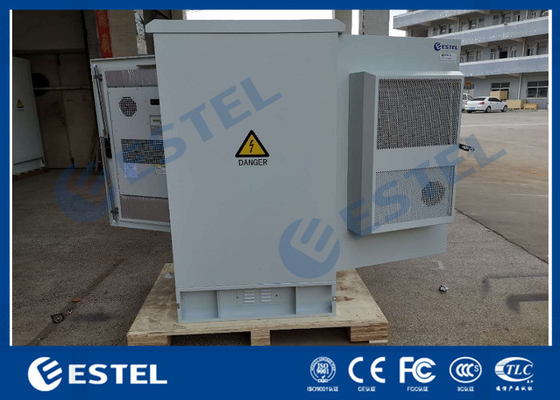 China IP55 Galvanized Steel Integrated Outdoor Telecom Cabinet With Two Doors supplier