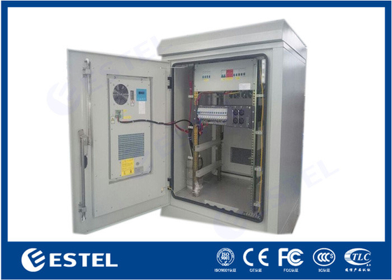 china 19 Inch Double Door Vanda19 Inch Double Door Vanl-Proof Galvanized Steel Polyester Powder Coat Outdoor Battery Enclosure supplier