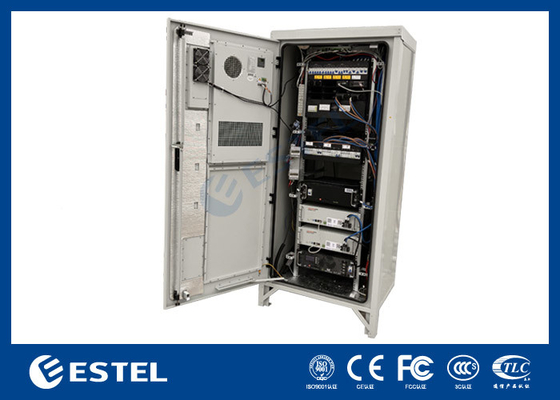 Power System 48VDC 300A 40U Galvanized Steel Waterproof Outdoor Telecom Cabinet supplier