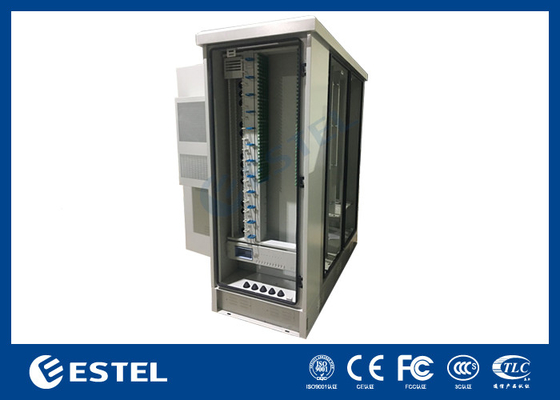Outdoor Telecom Cabinet Three Compartments And 1500W Air Conditioner with IP55 protection supplier