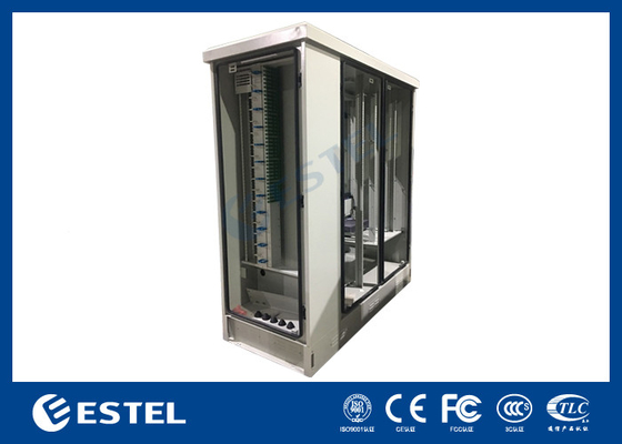 Outdoor Telecom Cabinet Three Compartments And 1500W Air Conditioner with IP55 protection supplier
