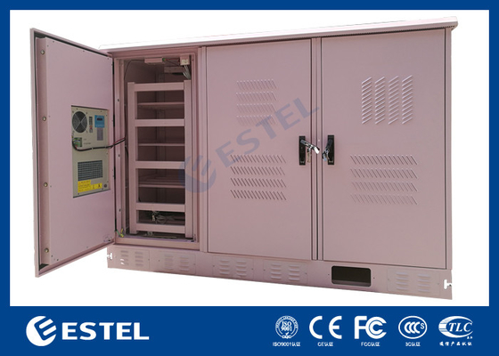 ET25080240C-240 Outdoor Telecom Floor Mounted Cabinet With 3 Compartments Enclosure supplier