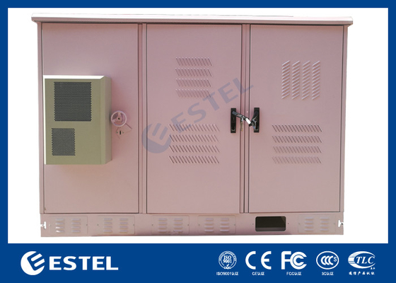 ET25080240C-240 Outdoor Telecom Floor Mounted Cabinet With 3 Compartments Enclosure supplier