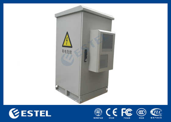 IP55 Outdoor Battery Cabinet Galvanized Dual Wall Rack with air conditioner 1500W supplier
