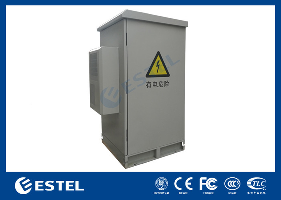 IP55 Outdoor Battery Cabinet Galvanized Dual Wall Rack with air conditioner 1500W supplier