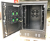 16U Black Outdoor Telecom Cabinet With Fan Cooling Front Air Inlet Back Air Outlet supplier