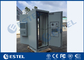 Telecom Equipment Outdoor Communication Cabinets Steel Double Wall With Two Doors supplier