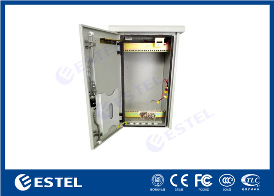 19inch 13U Rustproof Wall Mounted And Pole Mounted IP55 Outdoor Telecom Cabinet With Fans supplier