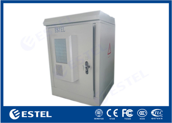 IP55 23U Two Doors One Compartment Anti-corrosion Powder Coating Outdoor Enclosure with Air Conditioner and Fans supplier