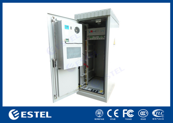 Two Walls Galvanized Steel Outdoor Electronics Cabinet Anti Theft Three Point Lock supplier