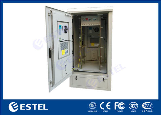 Two Compartments Outdoor Telecom Cabinet 19" Rack For Base Station supplier